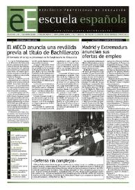 Escuela española. Año LXII, núm. 3524, 7 de febrero de 2002