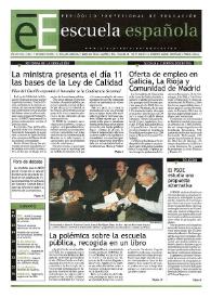 Escuela española. Año LXII, núm. 3528, 7 de marzo de 2002