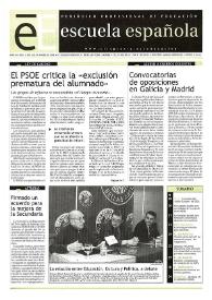 Portada:Escuela española. Año LXII, núm. 3530, 21 de marzo de 2002