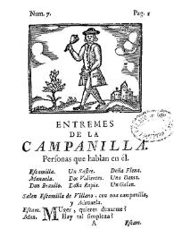 Entremes de la campanilla / de don Agustín Moreto | Biblioteca Virtual Miguel de Cervantes