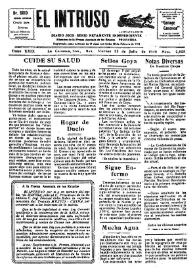 Portada:El intruso. Diario Joco-serio netamente independiente. Tomo XXIX, núm. 2823, viernes 25 de julio de 1930