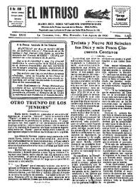Portada:El intruso. Diario Joco-serio netamente independiente. Tomo XXIX, núm. 2833, miércoles 6 de agosto de 1930