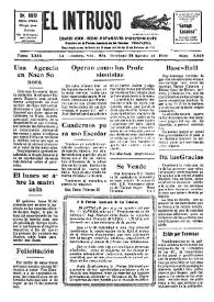 Portada:El intruso. Diario Joco-serio netamente independiente. Tomo XXIX, núm. 2849, domingo 24 de agosto de 1930