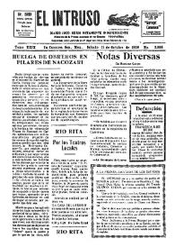 Portada:El intruso. Diario Joco-serio netamente independiente. Tomo XXIX, núm. 2888, sábado 11 de octubre de 1930