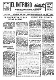 Portada:El intruso. Diario Joco-serio netamente independiente. Tomo XXX, núm. 2912, sábado 8 de noviembre de 1930