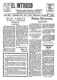 Portada:El intruso. Diario Joco-serio netamente independiente. Tomo XXX, núm. 2922, jueves 20 de noviembre de 1930