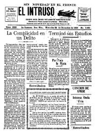 Portada:El intruso. Diario Joco-serio netamente independiente. Tomo XXX, núm. 2951, miércoles 24 de diciembre de 1930