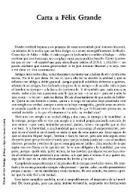 Carta a Félix Grande / Pedro Laín Entralgo | Biblioteca Virtual Miguel de Cervantes