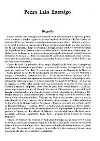 Pedro Laín Entralgo / Agustín Albarracín Teulón | Biblioteca Virtual Miguel de Cervantes