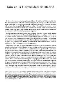 Portada:Laín en la Universidad de Madrid / Elena Hernández Sandoica y José Luis Peset