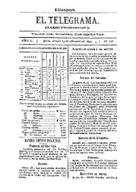 Portada:El Telegrama : diario progresista. Año II, núm. 276, viernes 19 de septiembre de 1890