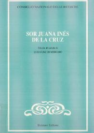 Portada:Sor Juana Inés de la Cruz  / Edición al cuidado de Luis Sáinz de Medrano