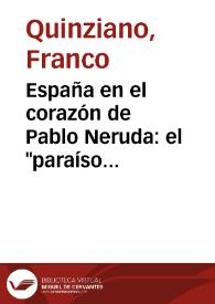 Portada:España en el corazón de Pablo Neruda: el \"paraíso perdido\" / Franco Quinziano