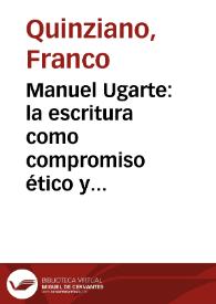Portada:Manuel Ugarte: la escritura como compromiso ético y social / Franco Quinziano
