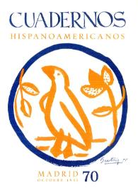 Portada:Cuadernos Hispanoamericanos. Núm. 70, octubre 1955