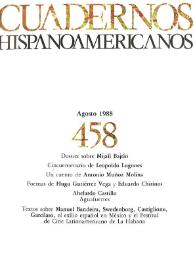 Cuadernos Hispanoamericanos. Núm. 458, agosto 1988 | Biblioteca Virtual Miguel de Cervantes