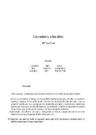 Un cadáver a las diez / Mª Luz Cruz | Biblioteca Virtual Miguel de Cervantes