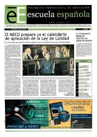 Escuela española. Año LXIII, núm. 3563, 9 de enero de 2003