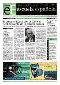 Escuela española. Año LXIII, núm. 3564, 16 de enero de 2003