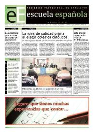 Portada:Escuela española. Año LXIII, núm. 3569, 20 de febrero de 2003