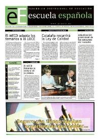 Escuela española. Año LXIII, núm. 3570, 27 de febrero de 2003