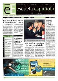 Escuela española. Año LXIII, núm. 3571, 6 de marzo de 2003