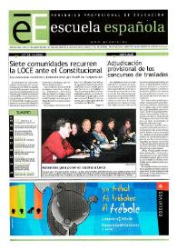 Portada:Escuela española. Año LXIII, núm. 3574, 27 de marzo de 2003