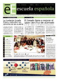 Portada:Escuela española. Año LXIII, núm. 3584, 12 de junio de 2003