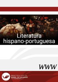 Portada:Literatura hispano-portuguesa / director José Miguel Martínez Torrejón