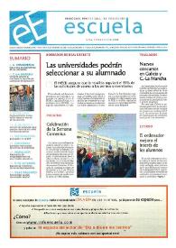 Portada:Escuela española. Año LXIII, núm. 3601, 20 de noviembre de 2003