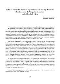 Portada:Sobre la autoría del diario de la jornada de don Rodrigo de Castro al recibimiento de Margarita de Austria, atribuido a Luis Vélez / Mercedes Cobos Rincón
