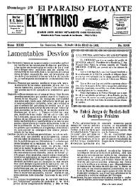 Portada:El intruso. Diario Joco-serio netamente independiente. Tomo XXXI, núm. 3045, sábado 18 de abril de 1931
