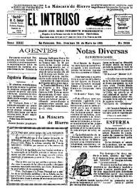 Portada:El intruso. Diario Joco-serio netamente independiente. Tomo XXXI, núm. 3055, domingo 24 de mayo de 1931