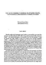Portada:Alta comedia y comedia de evasión  : Pemán, Calvo Sotelo, Ruiz Iriarte y otros autores / Víctor García Ruiz