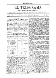 Portada:El Telegrama : diario progresista. Año IV, núm. 365, miércoles 14 de enero de 1891 [sic]