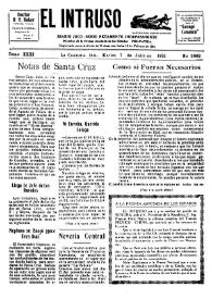 Portada:El intruso. Diario Joco-serio netamente independiente. Tomo XXXI, núm. 3092, martes 7 de julio de 1931