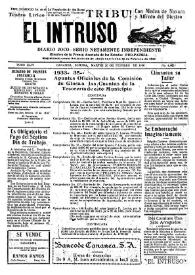 Portada:El intruso. Diario Joco-serio netamente independiente. Tomo XLVI, núm. 4652, martes 25 de febrero de 1936