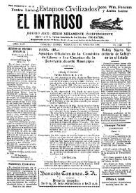 Portada:El intruso. Diario Joco-serio netamente independiente. Tomo XLVI, núm. 4659, miércoles 4 de marzo de 1936