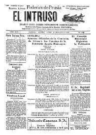 Portada:El intruso. Diario Joco-serio netamente independiente. Tomo XLVI, núm. 4669, lunes 16 de marzo de 1936