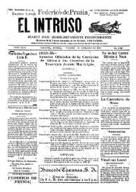 Portada:El intruso. Diario Joco-serio netamente independiente. Tomo XLVI, núm. 4673, viernes 20 de marzo de 1936