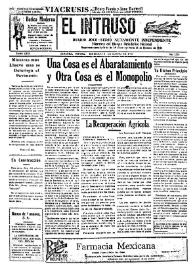 Portada:El intruso. Diario Joco-serio netamente independiente. Tomo LXXI, núm. 7214, miércoles 6 de agosto de 1941