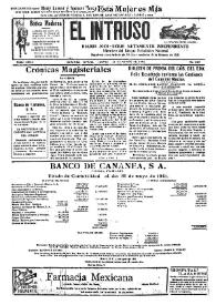Portada:El intruso. Diario Joco-serio netamente independiente. Tomo LXXIII, núm. 7227, jueves 21 de agosto de 1941