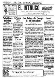 Portada:El intruso. Diario Joco-serio netamente independiente. Tomo LXXIII, núm. 7240, viernes 5 de septiembre de 1941