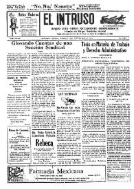 Portada:El intruso. Diario Joco-serio netamente independiente. Tomo LXXIII, núm. 7242, domingo 7 de septiembre de 1941