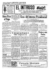 Portada:El intruso. Diario Joco-serio netamente independiente. Tomo LXXIII, núm. 7259, martes 30 de septiembre de 1941