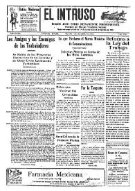 Portada:El intruso. Diario Joco-serio netamente independiente. Tomo LXXIII, núm. 7265, martes 7 de octubre de 1941