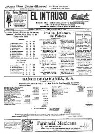 Portada:El intruso. Diario Joco-serio netamente independiente. Tomo LXXIII, núm. 7279, jueves 23 de octubre de 1941