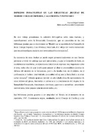Impresos inmaculistas en las bibliotecas jesuitas de Madrid  : Colegio Imperial, Casa Profesa y Noviciado / Aurora Miguel Alonso