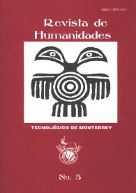 Portada:Revista de Humanidades : Tecnológico de Monterrey. Número 5, otoño 1998