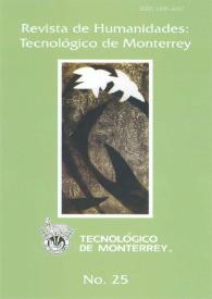 Portada:Revista de Humanidades : Tecnológico de Monterrey. Número 25, invierno 2008